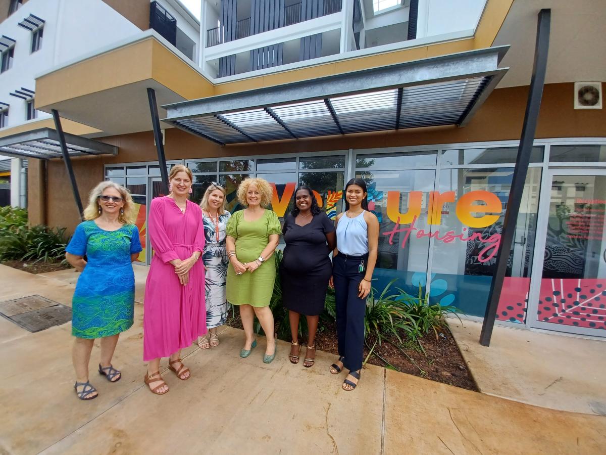 Hon Julie Collins MP and Venture Staff outside the Venture Office